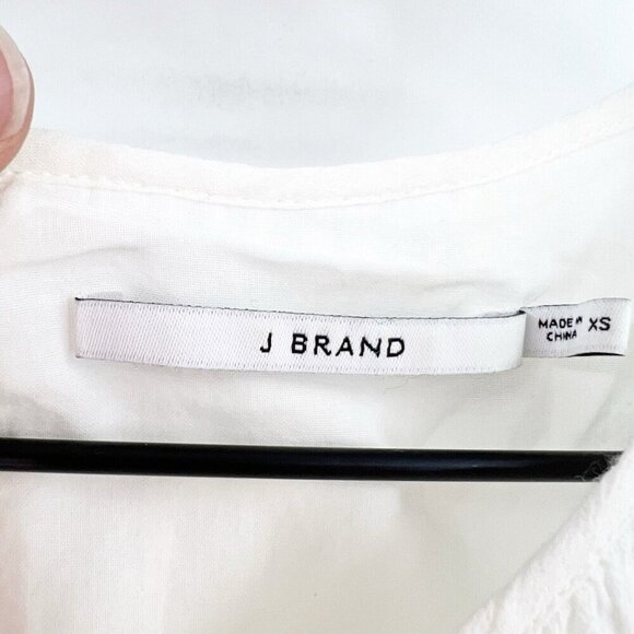 J Brand White A-Line Sleeveless Top XS Cotton Blend Minimalist Tank - Picture 2 of 6